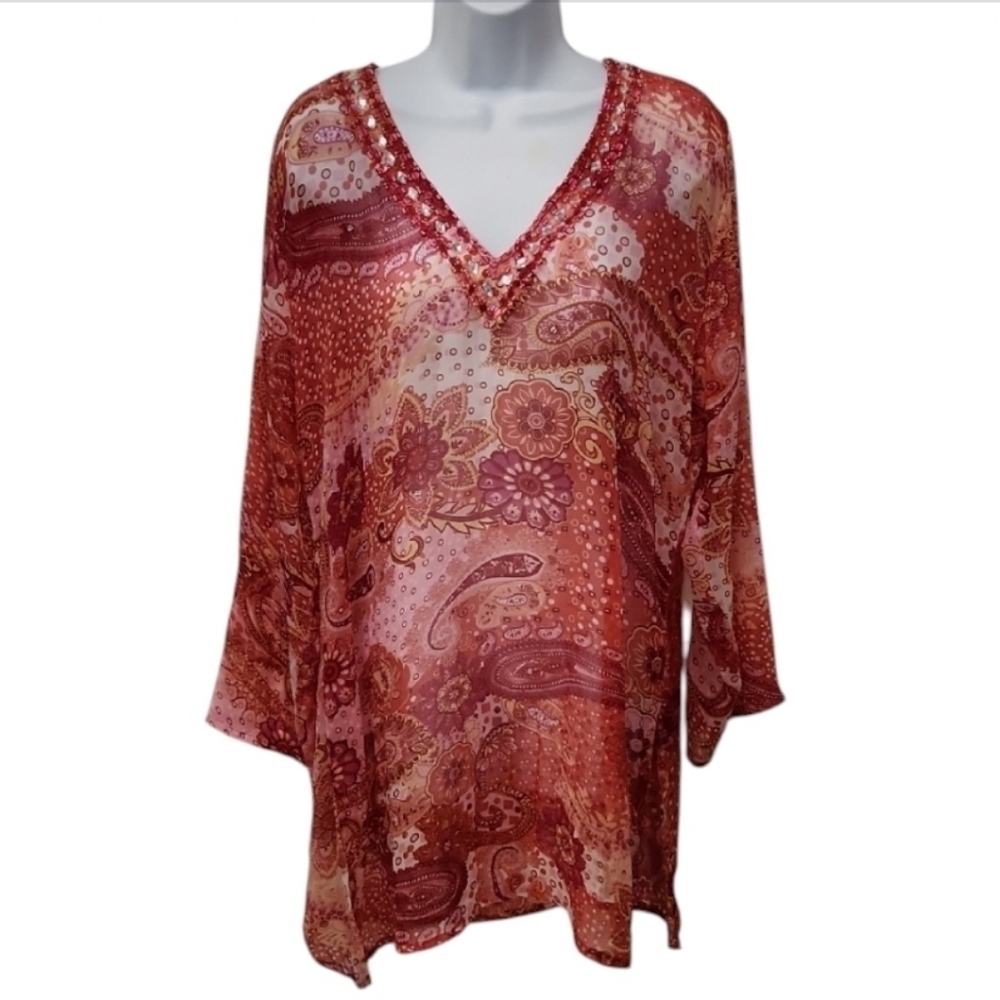 NWT Ace Fashions Crystal Embellished Swim Cover